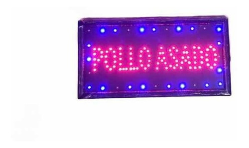 Letreros Led Luminosos Comerciales Texto Pollo Asado 48x25cm