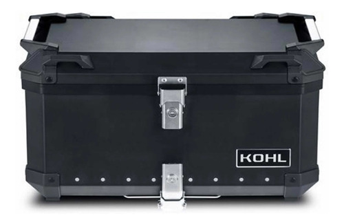 Baul Top Case Kohl Aluminio Negro 40lts Base