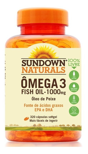 Ômega 3 Sundown Fish Oil  1000mg - 320 Cápsulas