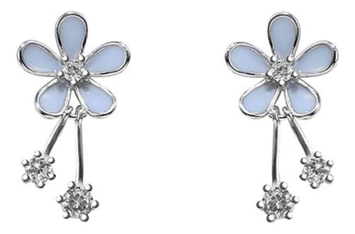 Pendientes Sluynz De Plata De Ley 925 Con Bonitas Flores Par