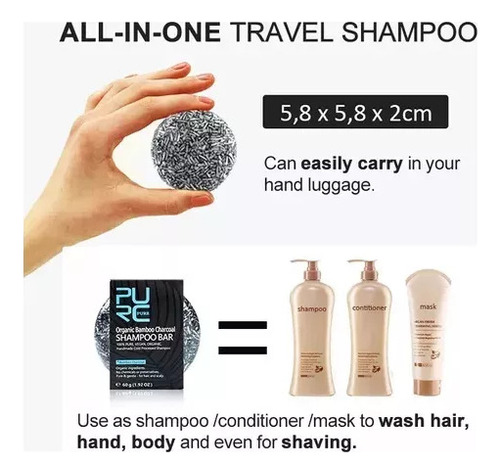 4 Unids Barra De Shampoo De Carvão Vegetal De Bambu Orgânico