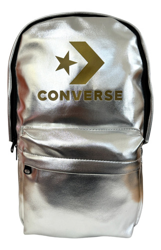 Mochila Converse Star Original Escolar Plateada Mcf19uv2