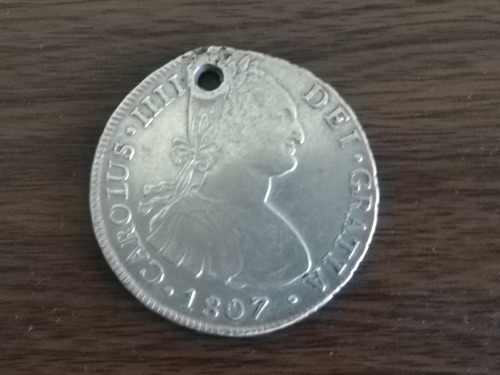 Moneda Plata 8 Reales Potosi 1807