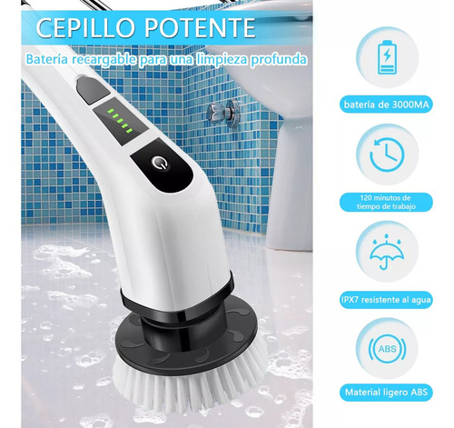 Cepillos De Limpieza Pisos Electrico Wireless Bath 13 En1