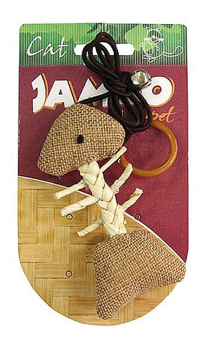 Brinquedo Jambo Gatos Natural Peixe Bege