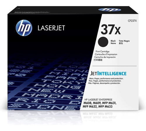 Tóner Hp 37x Negro Alto Rendimiento Laserjet Original Cf237x