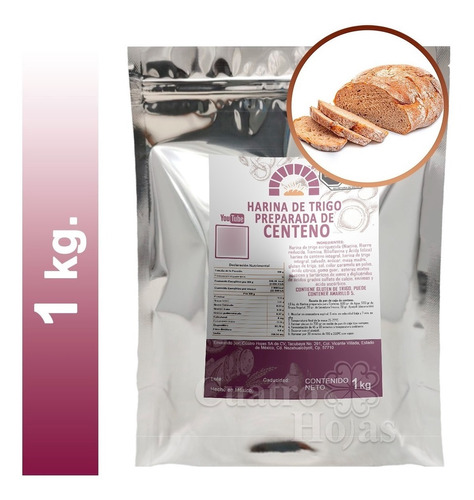 Harina Preparada Para Pan De Centeno Integral 1 Kg