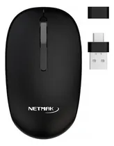 Comprar Mouse Inalámbrico Pc Notebook Receptor Usb Usb-c Netmak M660 Color Negro