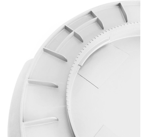Bote De Basura Toff 121l Con Asas Color Blanco