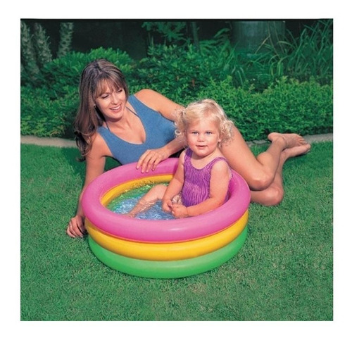 Piscina Infantil Inflable 61 Cm X 22 Cm Bebe Niños 3 Aros