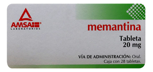 Memantina Cajca C/28 Tabletas De 20 Mg C/u Amsa