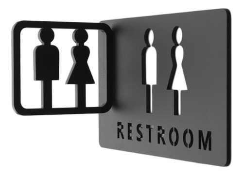 Para Damas Caballeros Baño Símbolo Baño Signo Montaje