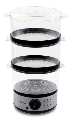 comprar Vaporera Eléctrica De Alimentos Smart-tek Sd2091 Color Gris
