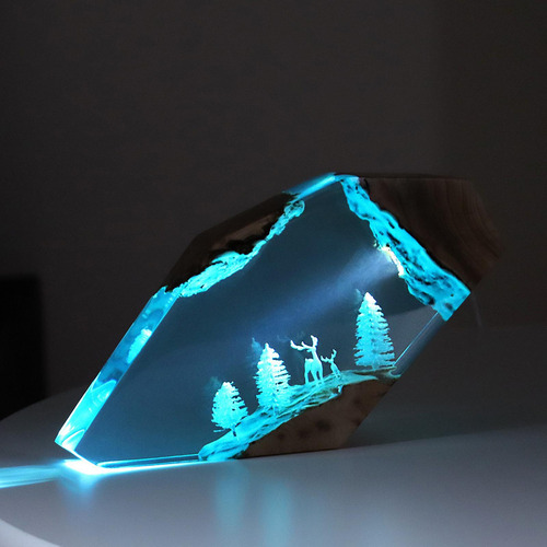 Luz De Noche Junto A La Cama De Resina, Luces De 8 Pulgadas