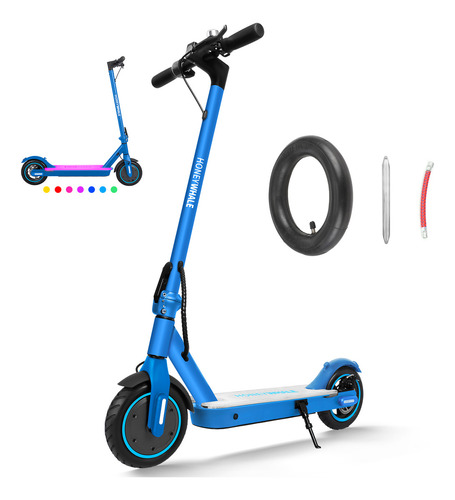 Scooter Patín Eléctrico Led Honey Whale S2 32km/h 350w Color Azul