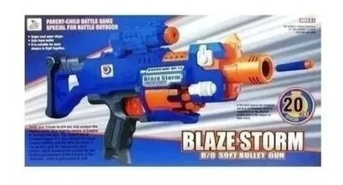 Pistola Juguete Automatic Dardos Blazestorm 20 Pcs Nerf