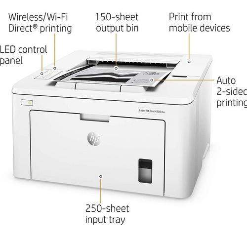 Imagen 6 de 8 de Impresora Laser Hp M203dw Blanco Y Negro Wifi Duplex Nuevo