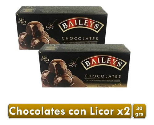 Imagen 1 de 5 de Estuche Regalo Chocolates Con Licor Baileys 30 Gr