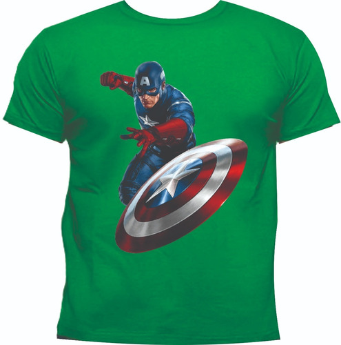 Camisetas Capitan America Marvel Niños Adultos Mod Ii