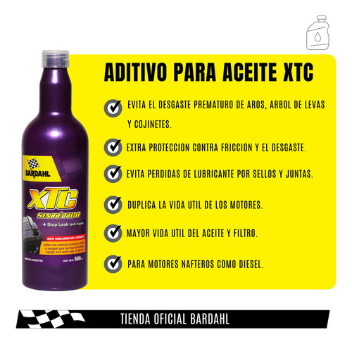 Aditivo Xtc Sintético Bardahl 500 mL