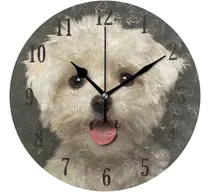 Comprar Reloj De Pared , Funciona Pilas, Redondo Maltés Cachor...