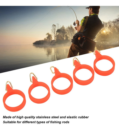 Chiciris Fishing Hook Accessorie 5 Piece Rubber With For