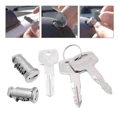 2 Cilindros De Bloqueo Compatible Con Bastidores De Coche,