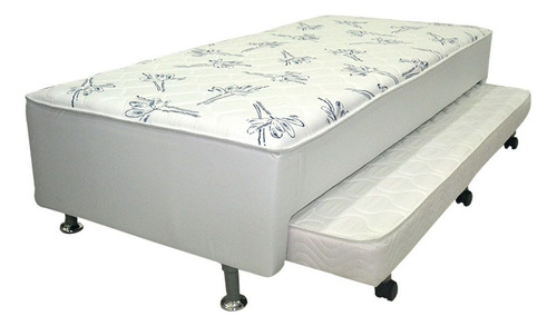 Conjunto Box+colchão Conjugado Ortobom Ortopédico C/auxiliar Branco Solteiro 88