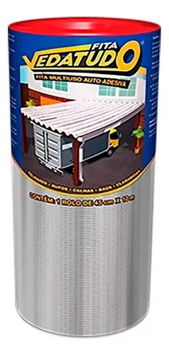 Manta Asfáltica Auto Adesiva Aluminizada - 45cm X 10m