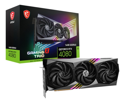 Placa De Video Msi Rtx 4080 Gaming X Trio 16gb Gddr6x Nvidia