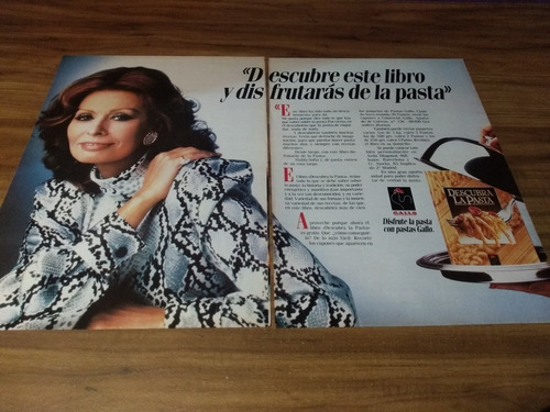 (pg219) Sophia Loren * Publicidad Clipping Gallo (Usado)