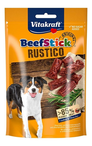 Snack Rustico Bocaditos Beef Stick Golosina Perro Vitakraft