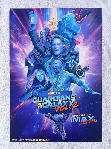 Poster Conmemorativo Guardianes De La Galaxia 2 Edicion Imax