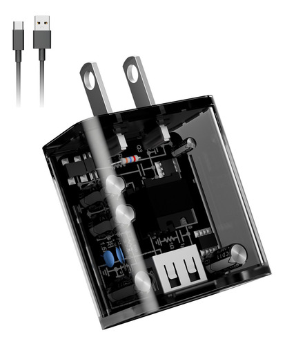 Combo Cargador Carga Normal Transparente Incluye Cable A A C