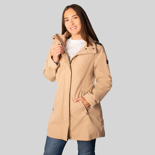 Chamarra Mujer Con Capucha Gabardina Softshell Greenlander