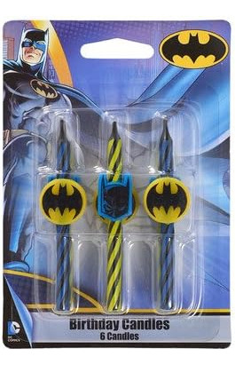 Velas De Pastel De Cumpleaños De Batman - 6 Piezas