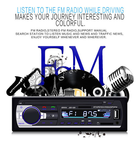 Ac 1 Din Reproductor De Radio For Coche Con Radio Fm