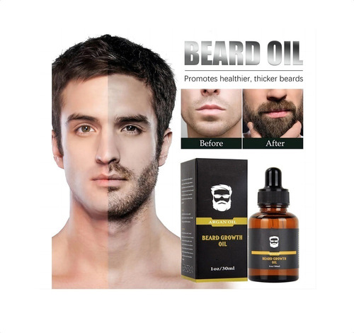 3×aceite Para Barba 5 Ml Para Hacer Crecer La Barba Más Gru