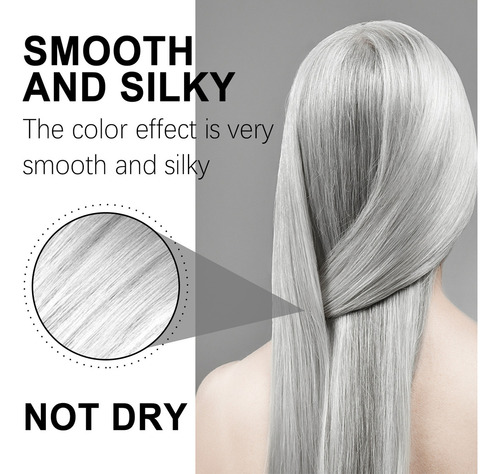 Tintura De Cabelo Cinza Prateada