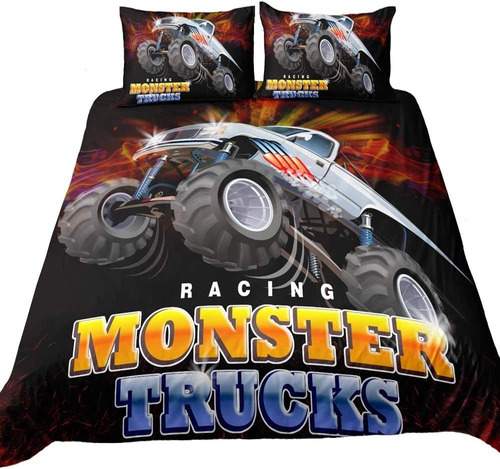 Juego De Cama D Monster Truck Textiles Para El Hogar Ju...