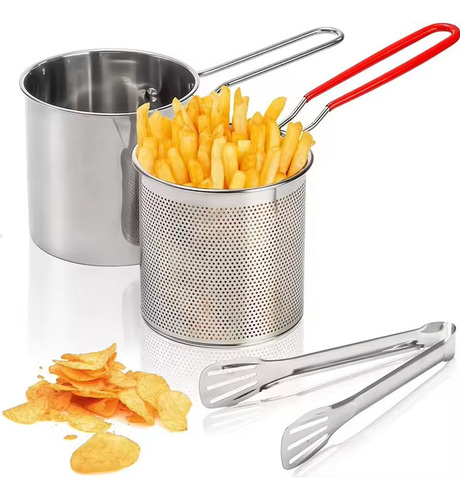 Fritadeira De Aço Inoxidável 304 Com Cesta De Fritura