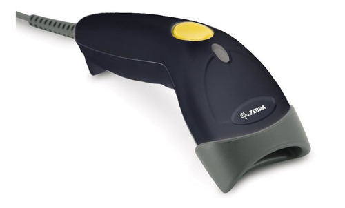 Imagen 2 de 6 de Lector De Codigos Barras Laser Motorola Ls1203 Usb Con Base Color Negro