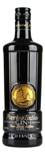 Miniatura Gin Puerto De Indias 100ml Original Pure Black Edi