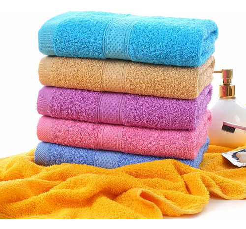 Pack 6 Toalla De Baño Algodón 140*75 Surtido Colores 21