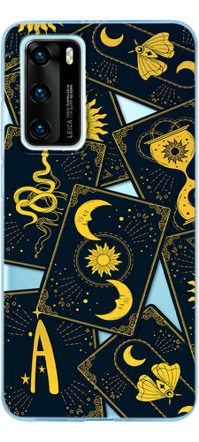 Funda Para Huawei Cartas Tarot Personalizada Con Tu Inicial