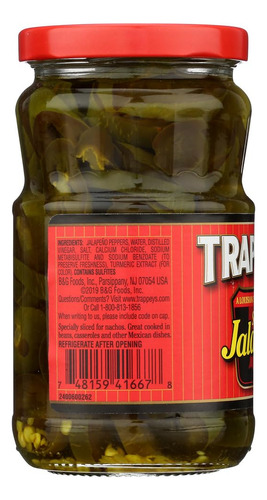 Pimientos Jalapeños Trappeys, Rodajas, 12 Oz X 2