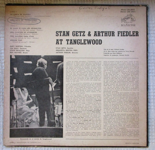 Imagen 2 de 6 de Stan Getz & Arthur Fiedler (boston Pops) At Tanglewood