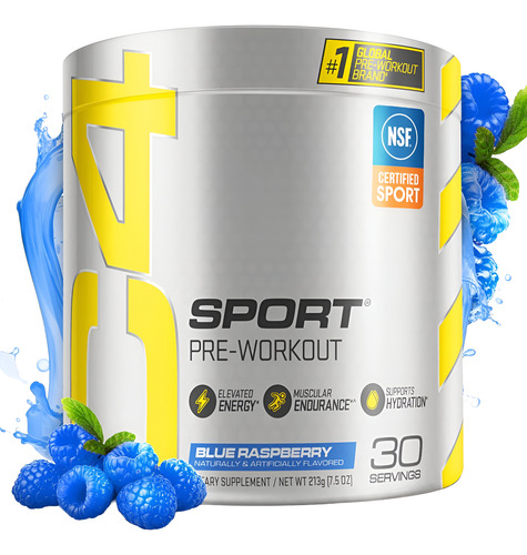 C4 Pre Workout Creatina En Polvo - Suplemento Energético Blue Raspberry