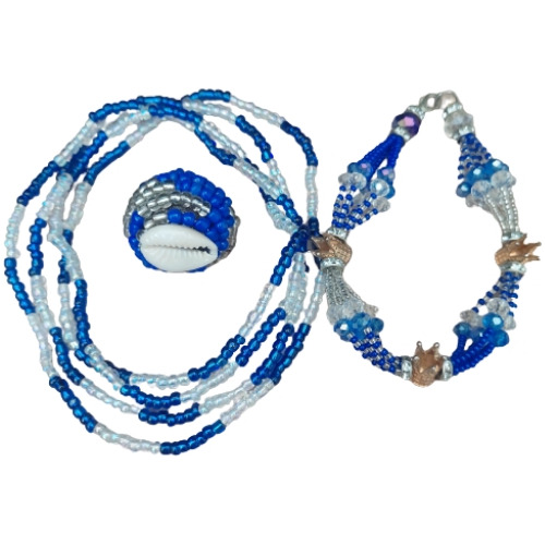 Yemaya Collar Eleke Macuto Y Pulsera 3 Coronas
