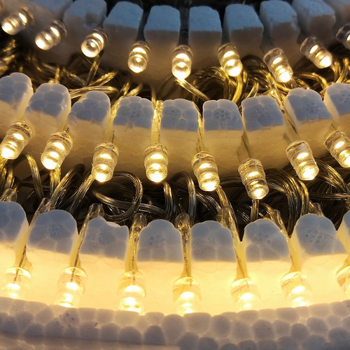 Serie De Luces Led 200 Luces Aei 10m Cable Transparente